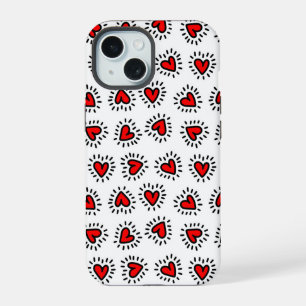 Coque iphone des Coeurs rouges mignons