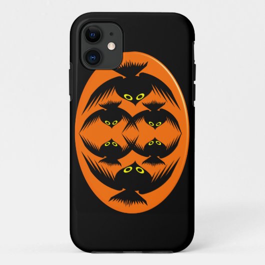 Coque iphone des corbeaux d'Halloween (Dos)
