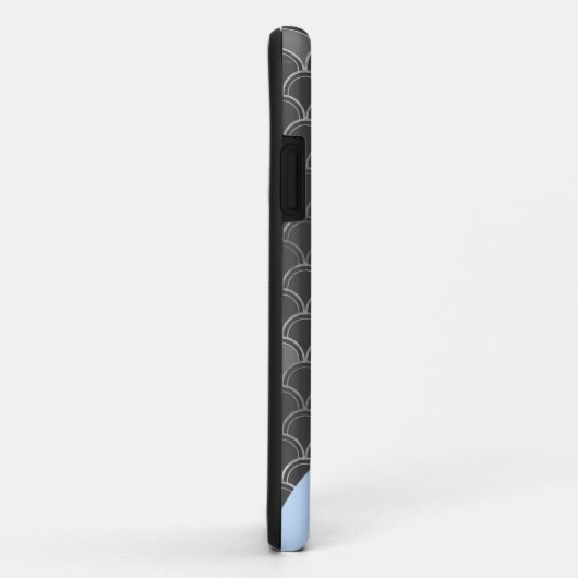 Coque iphone des échelles grises de sirène (Dos/Droite)