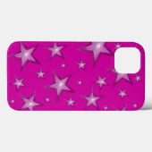Coque iphone des étoiles roses (Verso (horizontal))