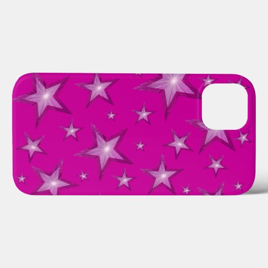 Coque iphone des étoiles roses (Verso (horizontal))