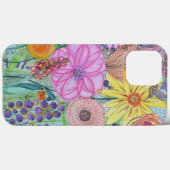 Coque iphone des fleurs aquarelles (Verso (horizontal))