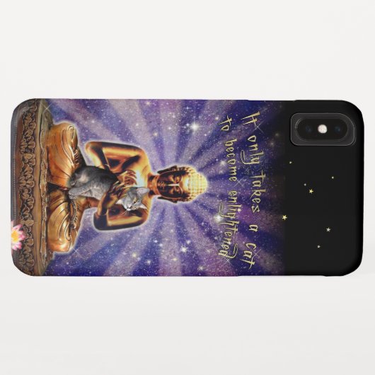 Coque iphone des Lumières de chat (Dos (Horizontal))