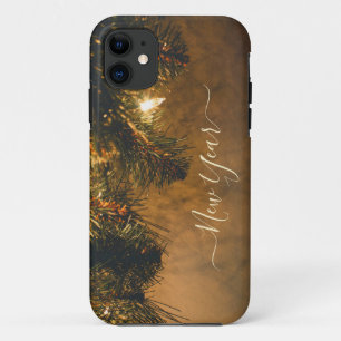 Coque iphone des lumières de Noël vert