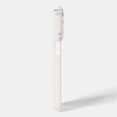 Coque iphone des oiseaux et des cages rose et viol (Verso / Droite)