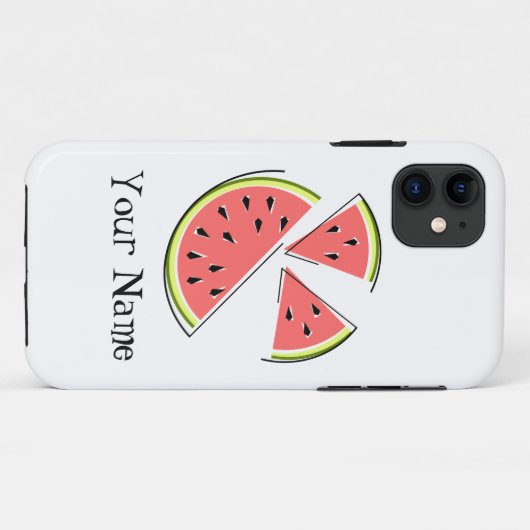 Coque iphone des pièces de pastèque (Dos (Horizontal))