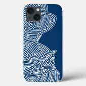 Coque iphone des vagues bleues (Verso)