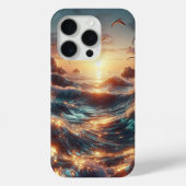 coque iphone des vagues de parties scintillant (Verso)