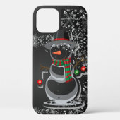 Coque iphone d'hiver noir (Verso)