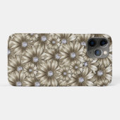 Coque iphone Diamants de fleurs (Dos (Horizontal))