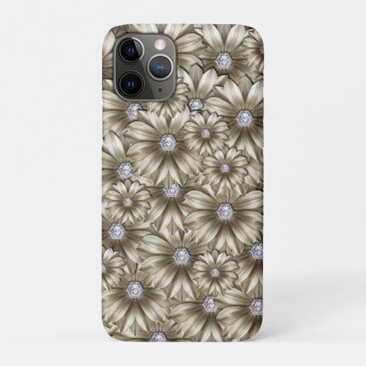 Coque iphone Diamants de fleurs (Dos)