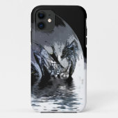 Coque iphone d'illustration de dragon bleu et de l (Dos)