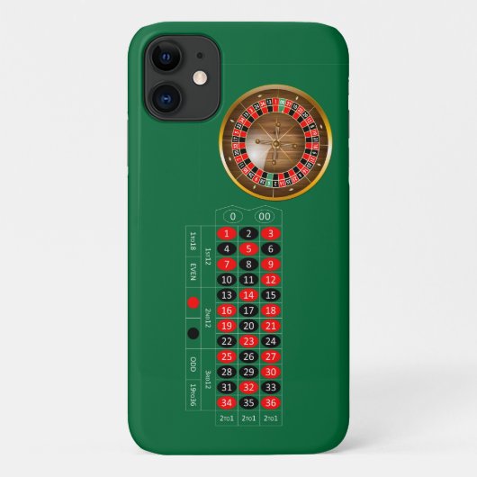 Coque iphone d'image de table de roulette américai (Dos)
