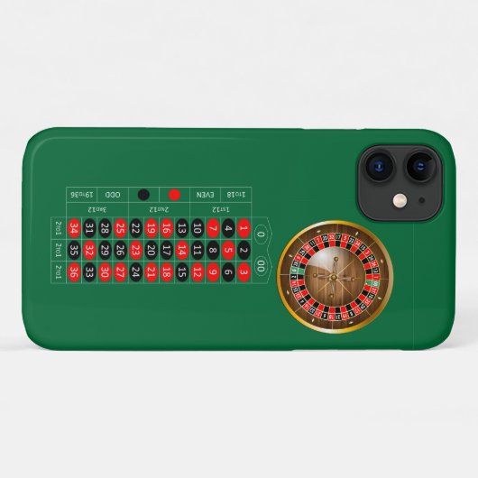 Coque iphone d'image de table de roulette américai (Dos (Horizontal))