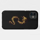Coque iphone d'Imaginaire d'art Tribal Gold Dragon (Dos (Horizontal))