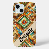Coque iphone d'impression autochtone coloré (Verso)