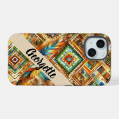 Coque iphone d'impression autochtone coloré (Verso Horizontal)