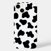 Coque iphone d'impression de vache noir et blanc (Verso)