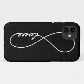 Coque iphone d'infini d'amour noir et blanc (Dos (Horizontal))