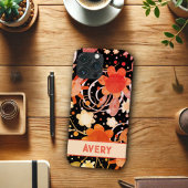 Coque iphone d'intégrité florale du Boho orange no