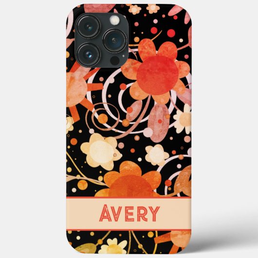 Coque iphone d'intégrité florale du Boho orange no (Verso)