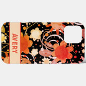 Coque iphone d'intégrité florale du Boho orange no (Verso (horizontal))