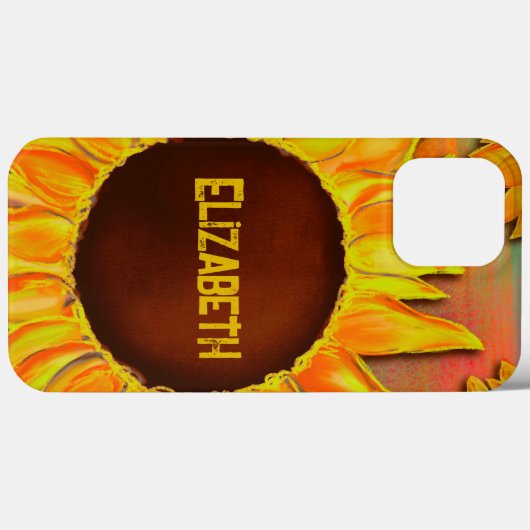 coque iphone d'intégrité "tournesol" (Verso (horizontal))