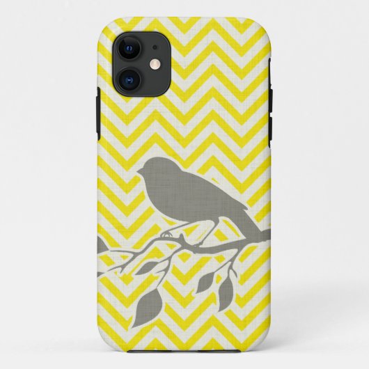 Coque iphone d'oiseau et de Chevron (Dos)