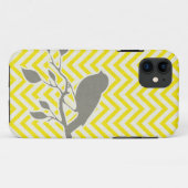 Coque iphone d'oiseau et de Chevron (Dos (Horizontal))