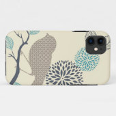 Coque iphone d'oiseau et de fleur (Dos (Horizontal))