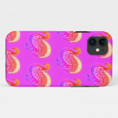 Coque iphone d'oiseaux roses inspiré de la Grèce m (Dos (Horizontal))