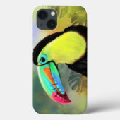 Coque iphone d'oiseaux tropicaux Toco Toucan (Verso)