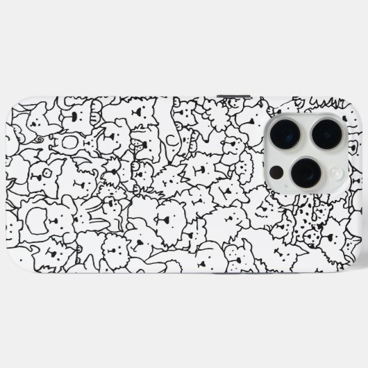 Coque iphone Doodle Dog (Verso (horizontal))