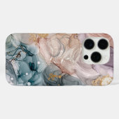 Coque iphone d'or bleu mauve (Verso (horizontal))