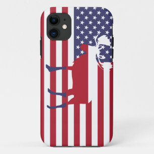 Coque iphone d'orignaux de drapeau américain