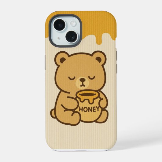 Coque iphone d'ours au miel (Verso)