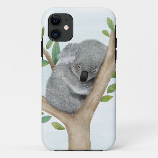 Coque iphone d'ours de koala de sommeil (Dos)