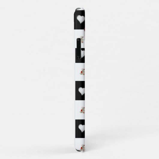 Coque iphone d'ours en peluche blanc (Dos/Droite)