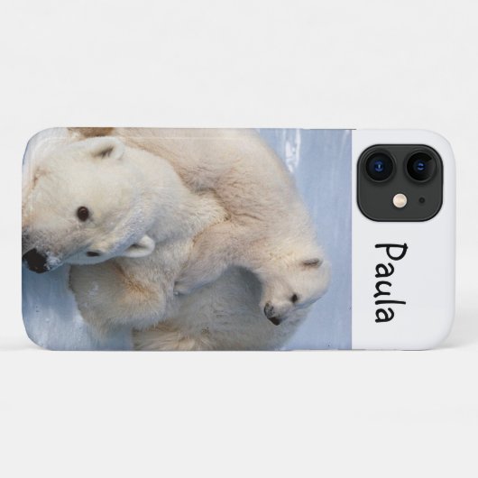 Coque iphone d'ours polaire (Dos (Horizontal))