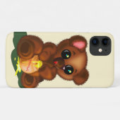 Coque iphone d'ours pour bébé - personnalisable (Dos (Horizontal))