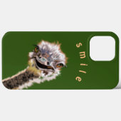 Coque iphone drôle avec Happy Ostrich - Smile (Verso (horizontal))