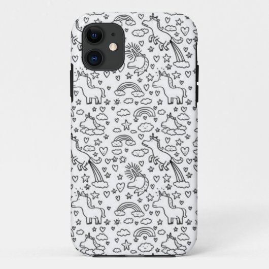 Coque iphone drôle de licorne (Dos)