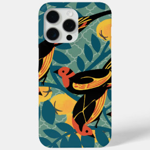Coque iphone du cas de Motif d'oiseaux vintage