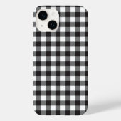 Coque iphone du chèque de bison noir et blanc (Verso)