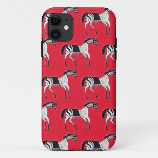Coque iphone du cheval rouge inspiré par la Grèce  (Dos)