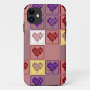Coque iphone du coeur Rose rétro