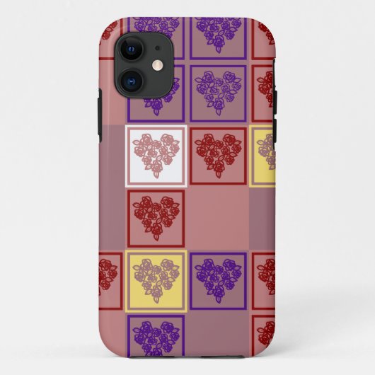 Coque iphone du coeur Rose rétro (Dos)