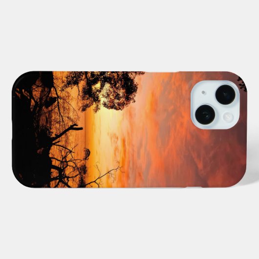 Coque iphone du coucher de soleil tropical de la m (Verso (horizontal))