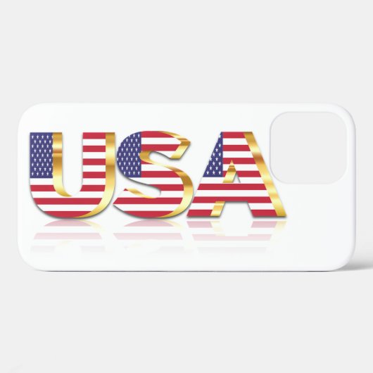 COQUE IPHONE du drapeau américain (Verso (horizontal))