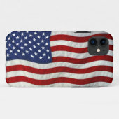 Coque iphone du drapeau patriotique américain (Dos (Horizontal))